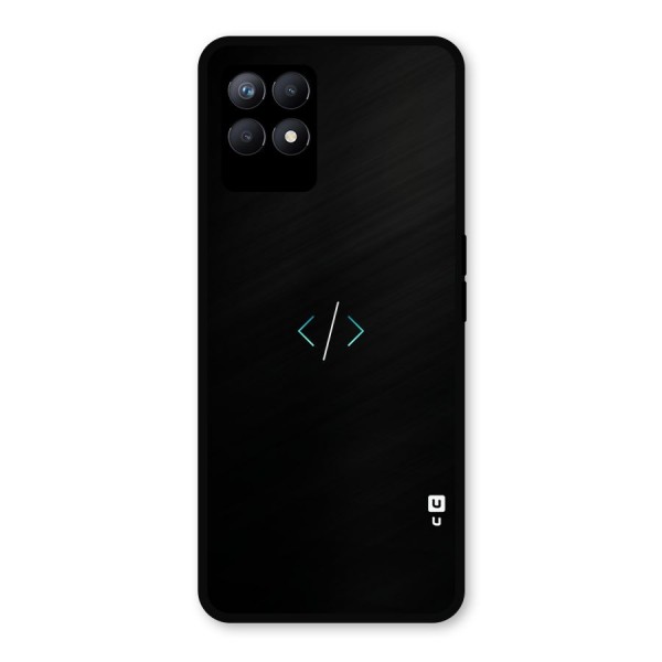 Minimal Dark Coding Metal Back Case for Realme 8i