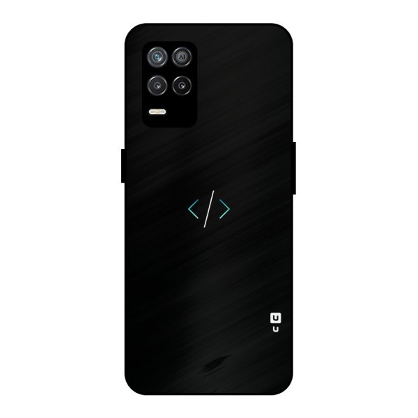 Minimal Dark Coding Metal Back Case for Realme 9 5G