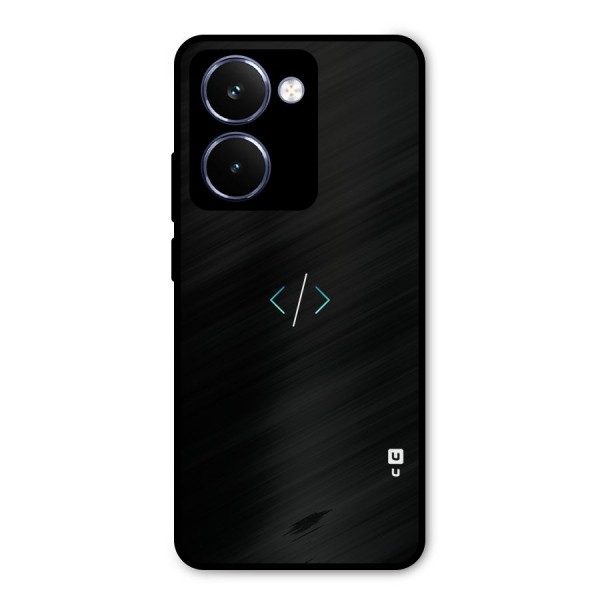 Minimal Dark Coding Metal Back Case for Realme P3 Ultra