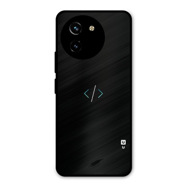 Minimal Dark Coding Metal Back Case for Vivo T3x