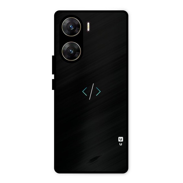 Minimal Dark Coding Metal Back Case for Vivo V29e