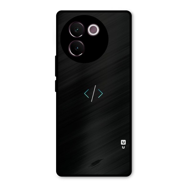 Minimal Dark Coding Metal Back Case for Vivo V30e