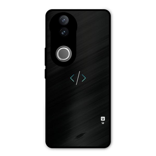 Minimal Dark Coding Metal Back Case for Vivo V50e