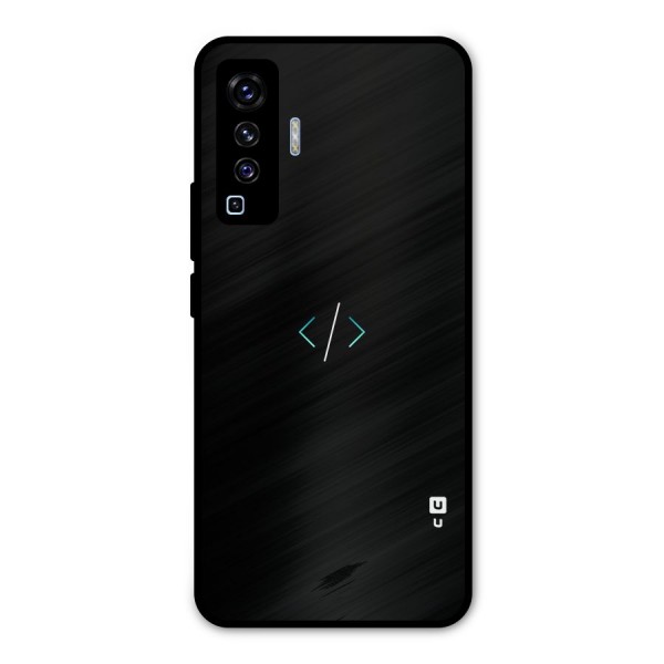 Minimal Dark Coding Metal Back Case for Vivo X50