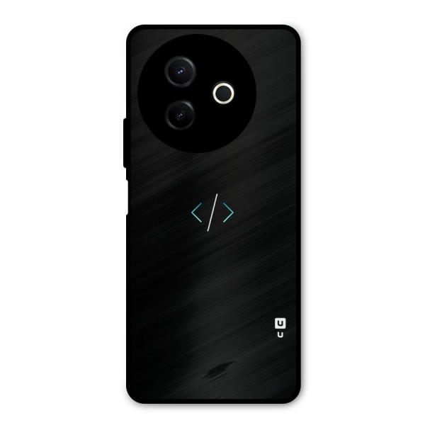 Minimal Dark Coding Metal Back Case for Vivo Y39