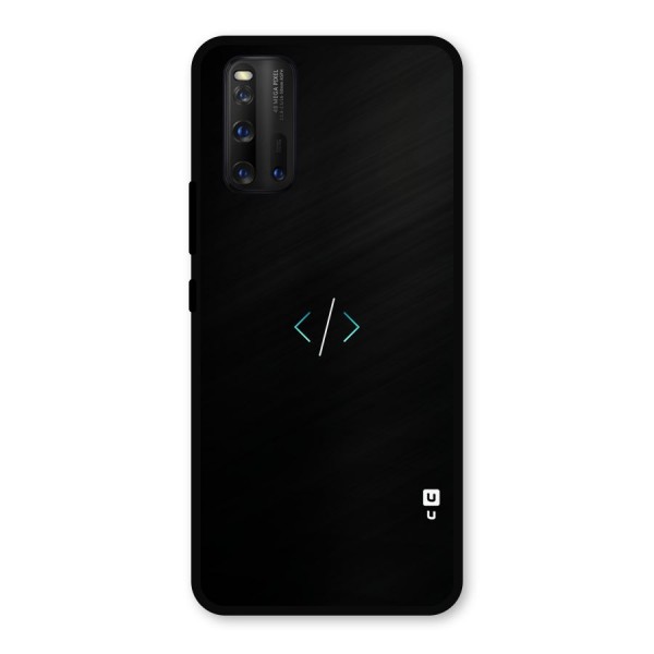 Minimal Dark Coding Metal Back Case for iQOO 3