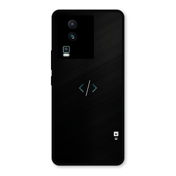Minimal Dark Coding Metal Back Case for iQOO Neo 7 Pro