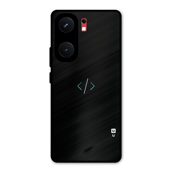 Minimal Dark Coding Metal Back Case for iQOO Neo 9 Pro