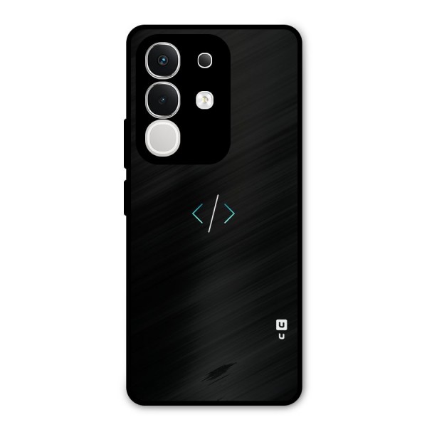 Minimal Dark Coding Metal Back Case for iQOO Z10x