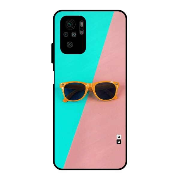 Minimal Glasses Metal Back Case for Redmi Note 10S