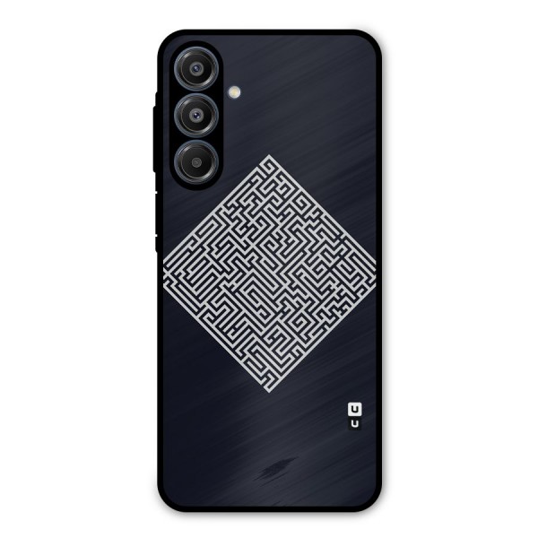 Minimal Maze Pattern Metal Back Case for Galaxy A16 5G