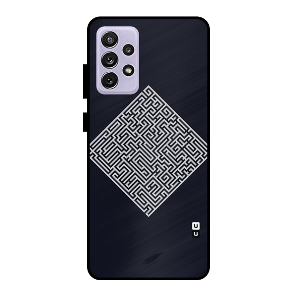 Minimal Maze Pattern Metal Back Case for Galaxy A72