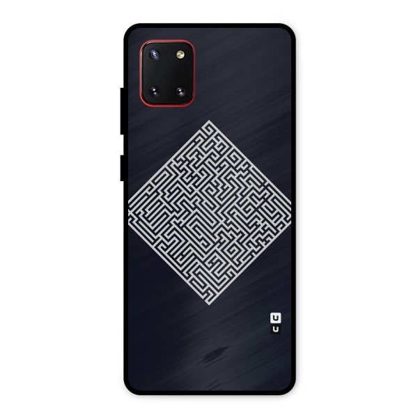 Minimal Maze Pattern Metal Back Case for Galaxy Note 10 Lite