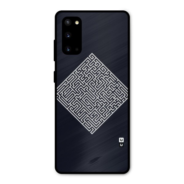 Minimal Maze Pattern Metal Back Case for Galaxy S20
