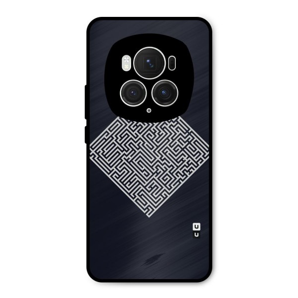 Minimal Maze Pattern Metal Back Case for Honor Magic6 Pro