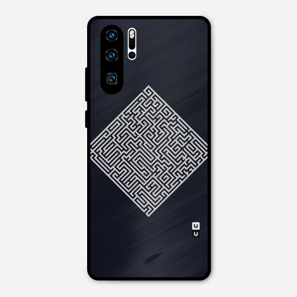 Minimal Maze Pattern Metal Back Case for Huawei P30 Pro