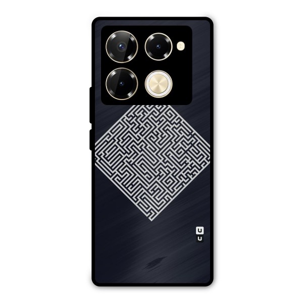 Minimal Maze Pattern Metal Back Case for Infinix Note 40 Pro