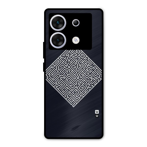 Minimal Maze Pattern Metal Back Case for Infinix Zero 30 5G