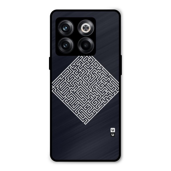 Minimal Maze Pattern Metal Back Case for OnePlus 10T