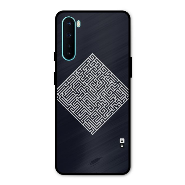 Minimal Maze Pattern Metal Back Case for OnePlus Nord