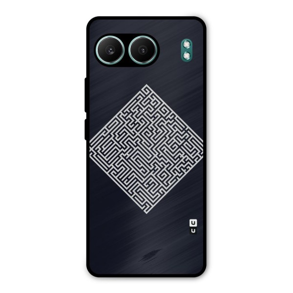 Minimal Maze Pattern Metal Back Case for OnePlus Nord 4