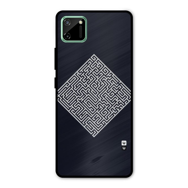 Minimal Maze Pattern Metal Back Case for Realme C11