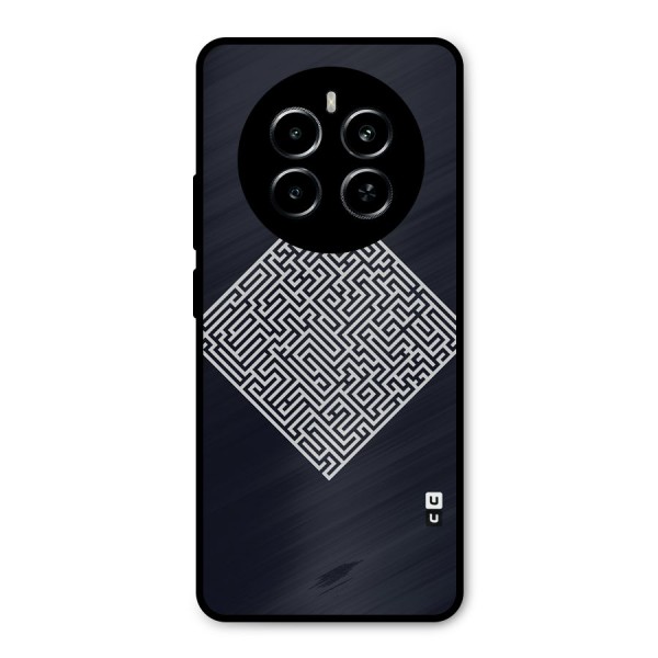 Minimal Maze Pattern Metal Back Case for Realme P1