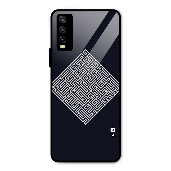 Minimal Maze Pattern Metal Back Case for Vivo Y20t