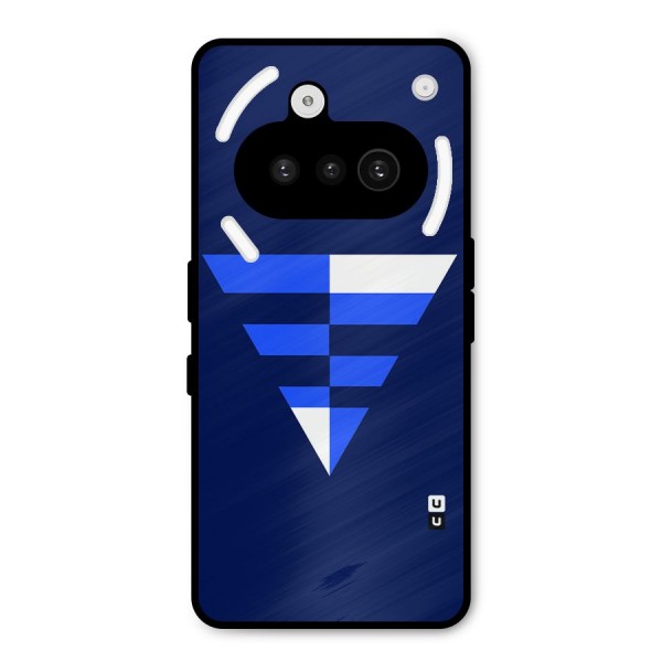 Minimalistic Abstract Inverted Triangle Metal Back Case for Nothing Phone 3a