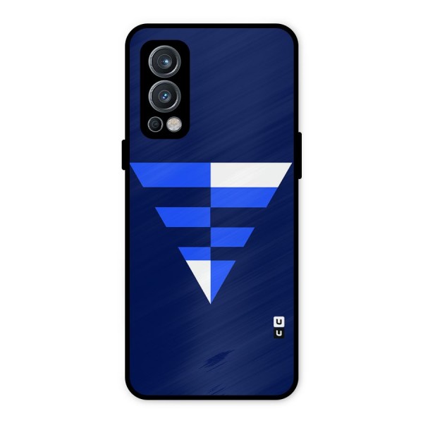 Minimalistic Abstract Inverted Triangle Metal Back Case for OnePlus Nord 2 5G