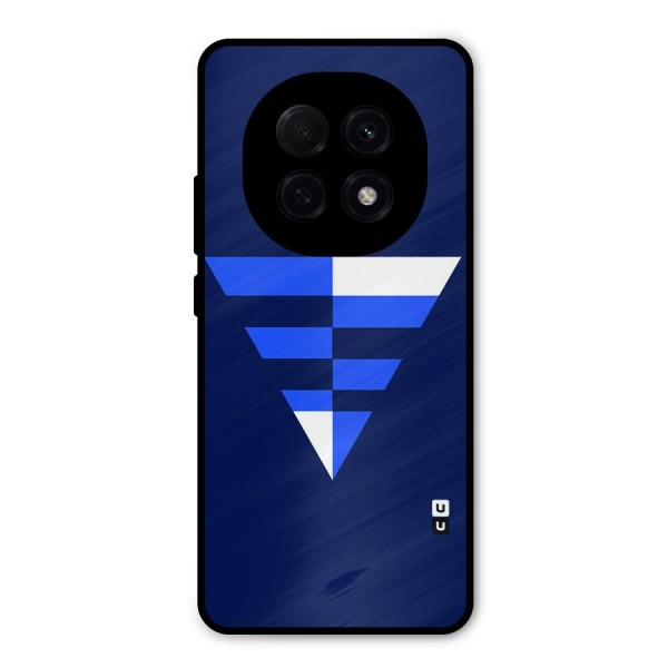 Minimalistic Abstract Inverted Triangle Metal Back Case for Oppo F29 Pro