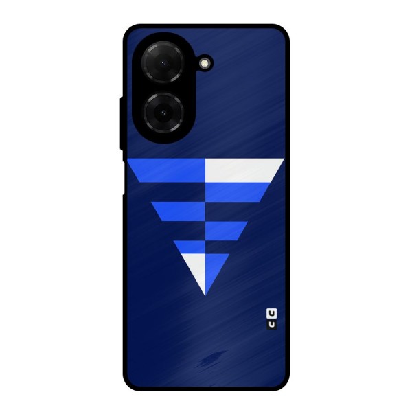 Minimalistic Abstract Inverted Triangle Metal Back Case for Poco C71