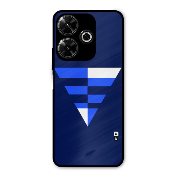 Minimalistic Abstract Inverted Triangle Metal Back Case for Poco M6 Plus