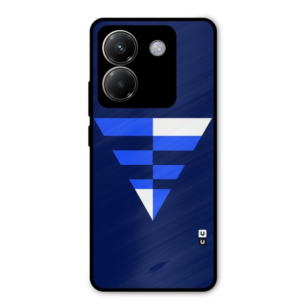 Minimalistic Abstract Inverted Triangle Metal Back Case for Poco M7 Pro 5G