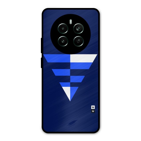 Minimalistic Abstract Inverted Triangle Metal Back Case for Realme 12 Pro Plus