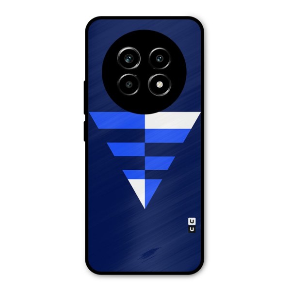 Minimalistic Abstract Inverted Triangle Metal Back Case for Realme 13 Pro
