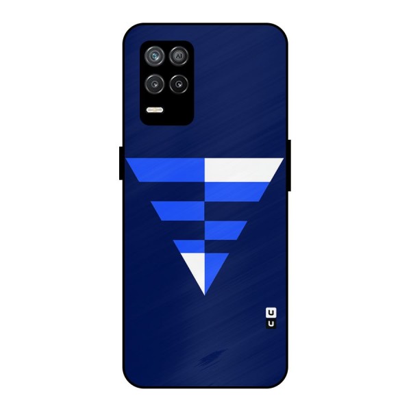 Minimalistic Abstract Inverted Triangle Metal Back Case for Realme 9 5G