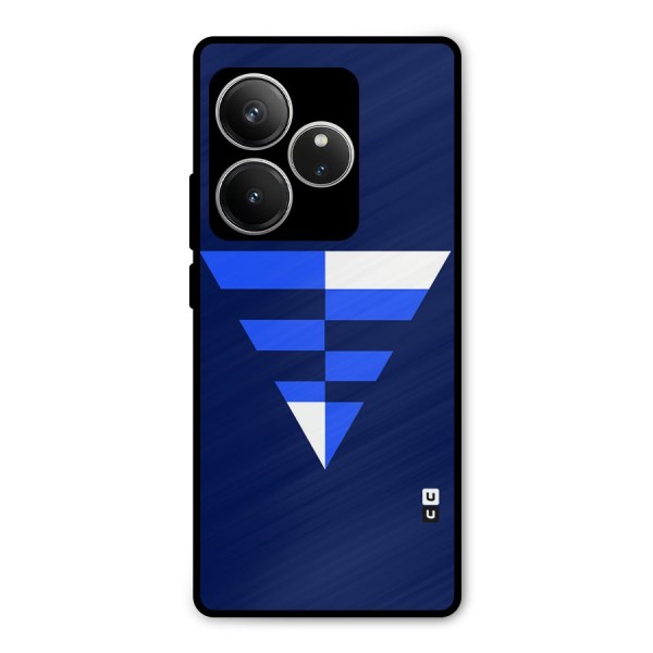 Minimalistic Abstract Inverted Triangle Metal Back Case for Realme GT 6