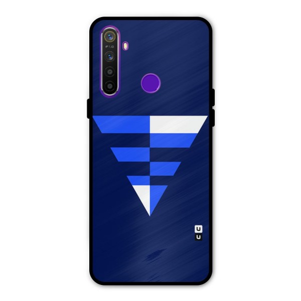 Minimalistic Abstract Inverted Triangle Metal Back Case for Realme Narzo 10