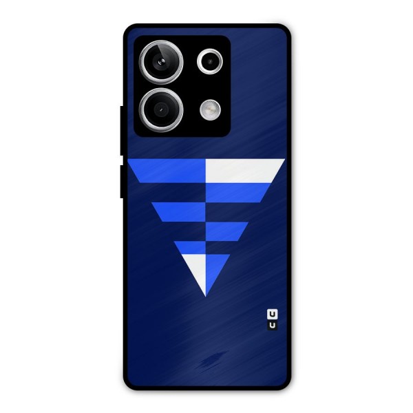 Minimalistic Abstract Inverted Triangle Metal Back Case for Redmi Note 13 5G