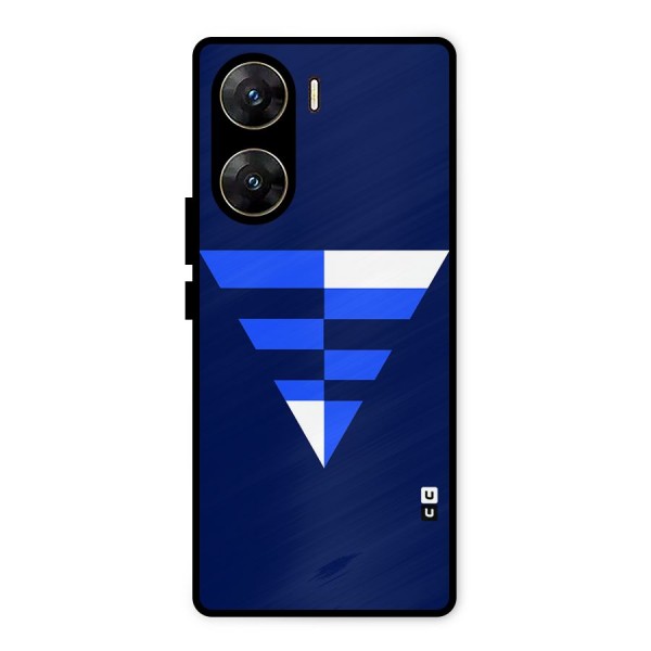 Minimalistic Abstract Inverted Triangle Metal Back Case for Vivo V29e