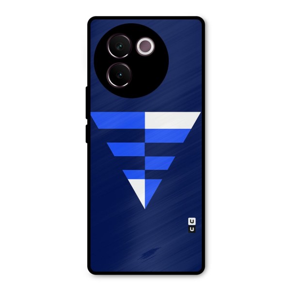 Minimalistic Abstract Inverted Triangle Metal Back Case for Vivo V30e
