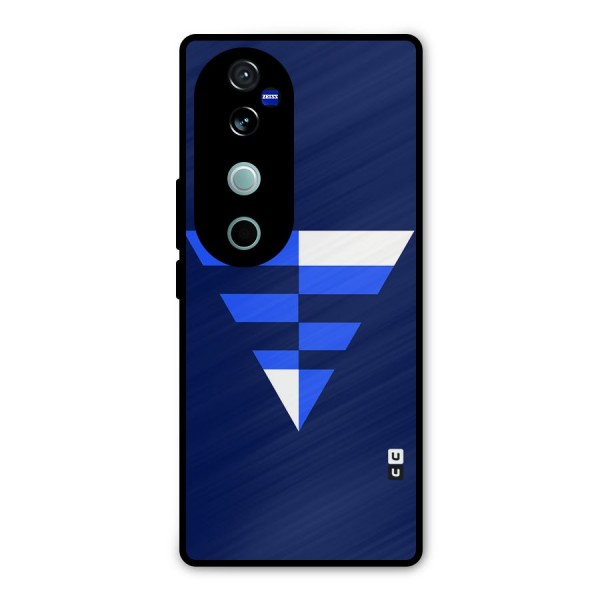 Minimalistic Abstract Inverted Triangle Metal Back Case for Vivo V40 Pro