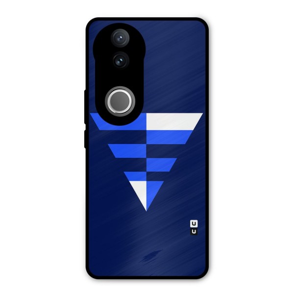 Minimalistic Abstract Inverted Triangle Metal Back Case for Vivo V50e