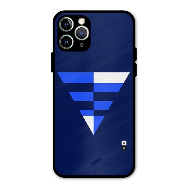 Minimalistic Abstract Inverted Triangle Metal Back Case for iPhone 11 Pro Max