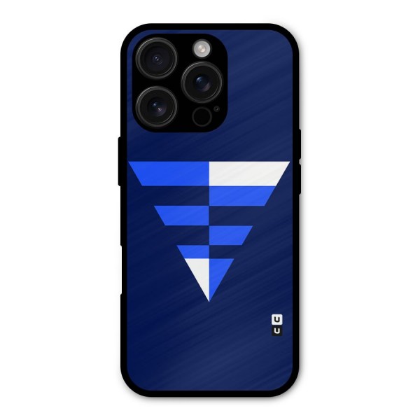 Minimalistic Abstract Inverted Triangle Metal Back Case for iPhone 16 Pro