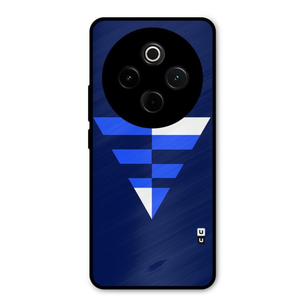 Minimalistic Abstract Inverted Triangle Metal Back Case for iQOO Z10