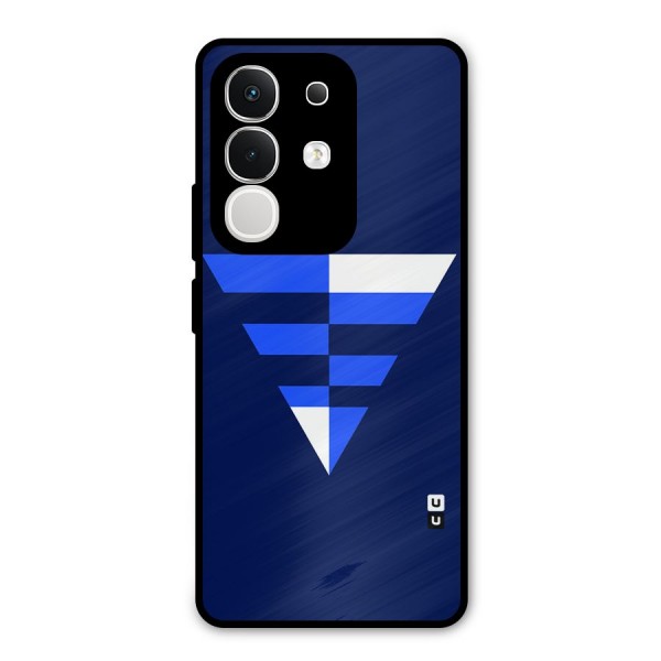 Minimalistic Abstract Inverted Triangle Metal Back Case for iQOO Z10x