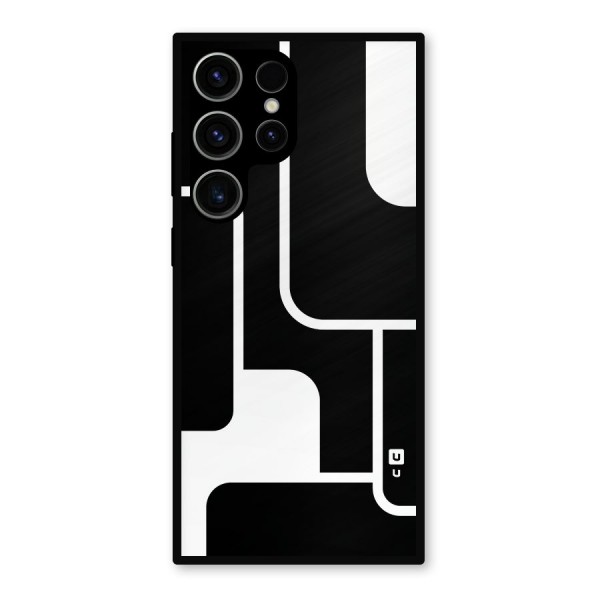 Minimalistic Shapes Metal Back Case for Galaxy S23 Ultra