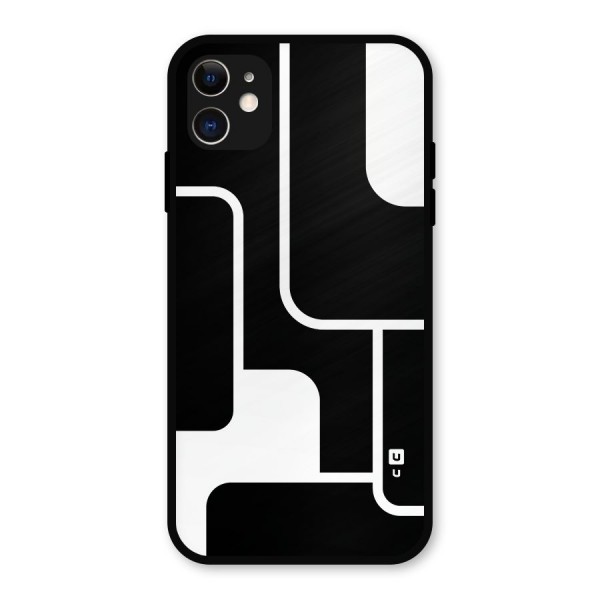 Minimalistic Shapes Metal Back Case for iPhone 11